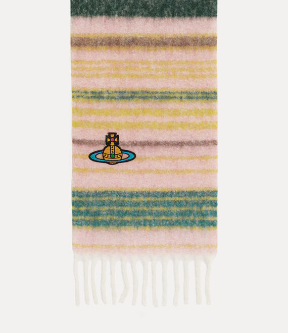 Vivienne Westwood 30x200 Chunky Multi Stripe Scarf in PINK